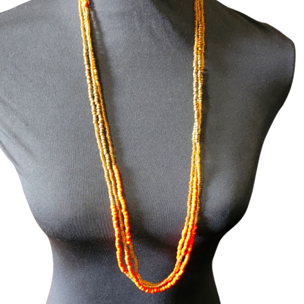 Bundle of 3 strands of pullover beaded necklaces